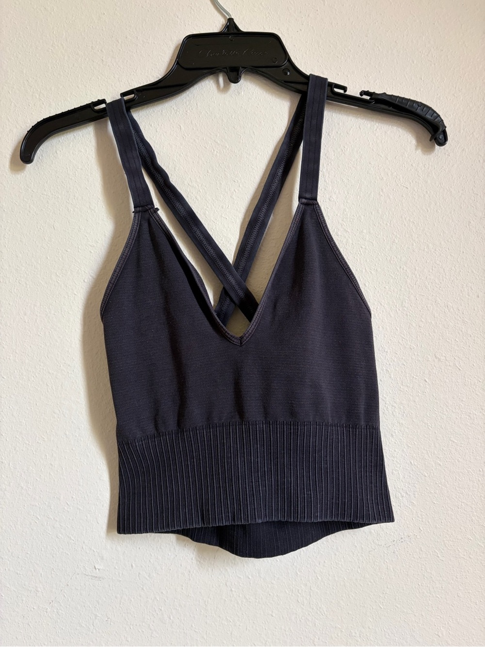 Free People Movement Good Karma Crop Top w/ logo | XS/S | washed black - Picture 3 of 5